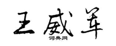 曾庆福王威军行书个性签名怎么写