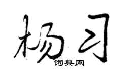 曾庆福杨习行书个性签名怎么写