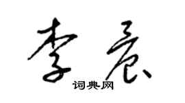 梁锦英李晨草书个性签名怎么写