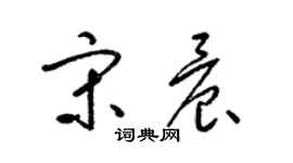 梁锦英宋晨草书个性签名怎么写