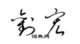 梁锦英刘宏草书个性签名怎么写