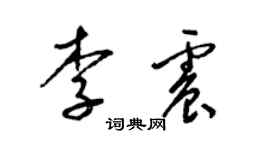 梁锦英李震草书个性签名怎么写