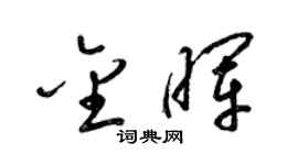 梁锦英金晖草书个性签名怎么写