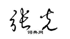 梁锦英张光草书个性签名怎么写