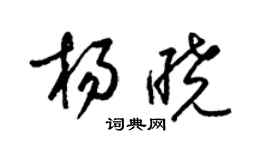 梁锦英杨晓草书个性签名怎么写