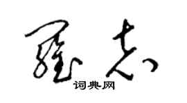梁锦英罗志草书个性签名怎么写