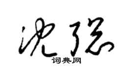 梁锦英沈聪草书个性签名怎么写