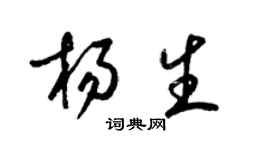 梁锦英杨生草书个性签名怎么写
