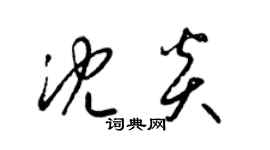 梁锦英沈炎草书个性签名怎么写