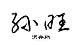 梁锦英孙旺草书个性签名怎么写