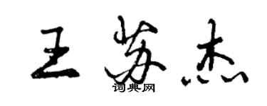 曾庆福王苏杰行书个性签名怎么写