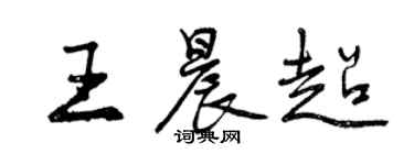 曾庆福王晨超行书个性签名怎么写
