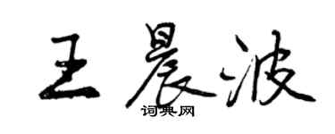 曾庆福王晨波行书个性签名怎么写