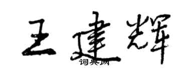 曾庆福王建辉行书个性签名怎么写