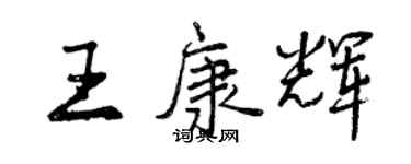 曾庆福王康辉行书个性签名怎么写