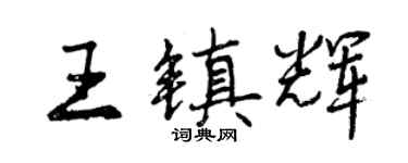 曾庆福王镇辉行书个性签名怎么写