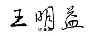 曾庆福王明益行书个性签名怎么写