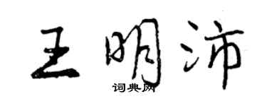 曾庆福王明沛行书个性签名怎么写