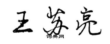 曾庆福王苏亮行书个性签名怎么写