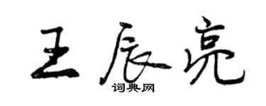 曾庆福王辰亮行书个性签名怎么写