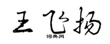 曾庆福王飞扬行书个性签名怎么写