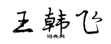 曾庆福王韩飞行书个性签名怎么写