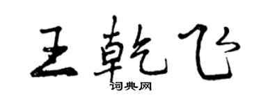 曾庆福王乾飞行书个性签名怎么写