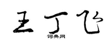 曾庆福王丁飞行书个性签名怎么写