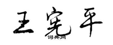 曾庆福王宪平行书个性签名怎么写