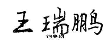 曾庆福王瑞鹏行书个性签名怎么写