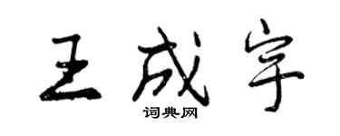 曾庆福王成宇行书个性签名怎么写
