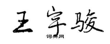曾庆福王宇骏行书个性签名怎么写