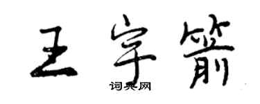 曾庆福王宇箭行书个性签名怎么写