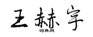 曾庆福王赫宇行书个性签名怎么写