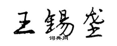 曾庆福王锡垄行书个性签名怎么写