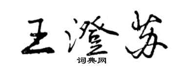 曾庆福王澄苏行书个性签名怎么写