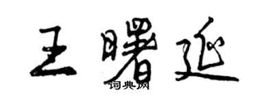 曾庆福王曙延行书个性签名怎么写