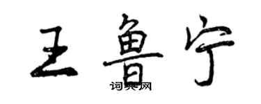 曾庆福王鲁宁行书个性签名怎么写