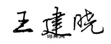 曾庆福王建晓行书个性签名怎么写
