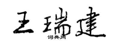 曾庆福王瑞建行书个性签名怎么写