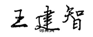 曾庆福王建智行书个性签名怎么写