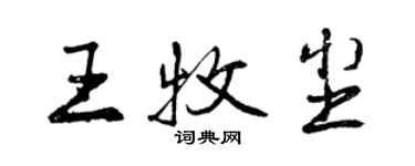 曾庆福王牧尘行书个性签名怎么写