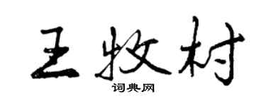 曾庆福王牧村行书个性签名怎么写