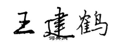 曾庆福王建鹤行书个性签名怎么写