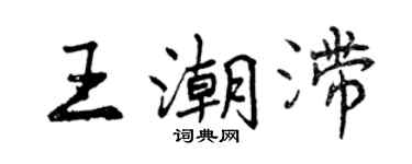 曾庆福王潮滞行书个性签名怎么写