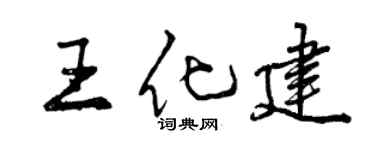 曾庆福王化建行书个性签名怎么写