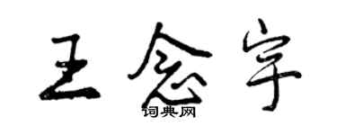 曾庆福王念宇行书个性签名怎么写