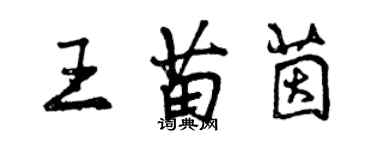 曾庆福王苗茵行书个性签名怎么写