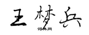曾庆福王梦兵行书个性签名怎么写