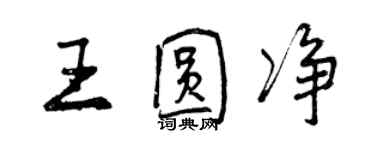 曾庆福王圆净行书个性签名怎么写